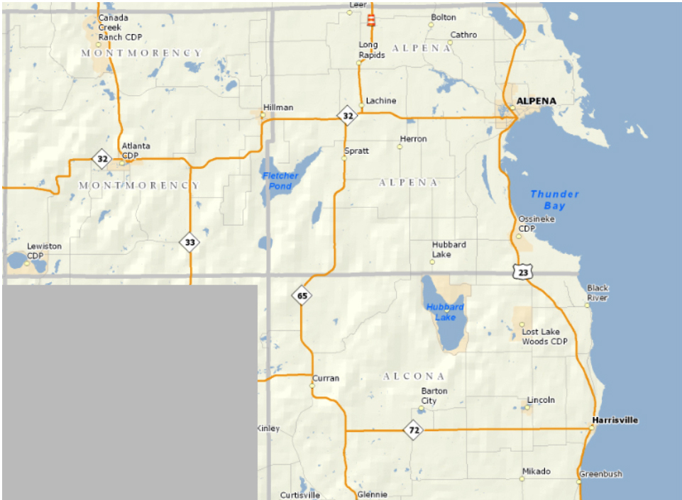 TBTA area county map